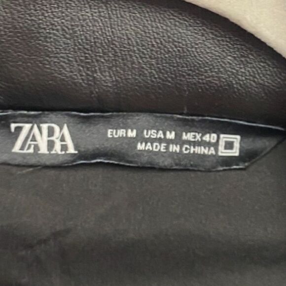 NWOT Zara Mens Faux Leather Coat Sz M - Picture 4 of 5